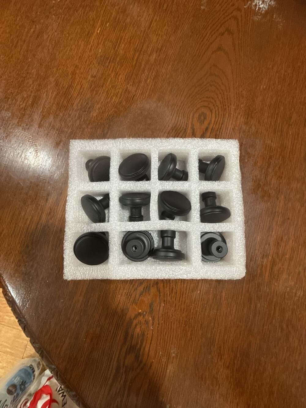 Round Cabinet Knob Set of 12 Matte Black Hardware